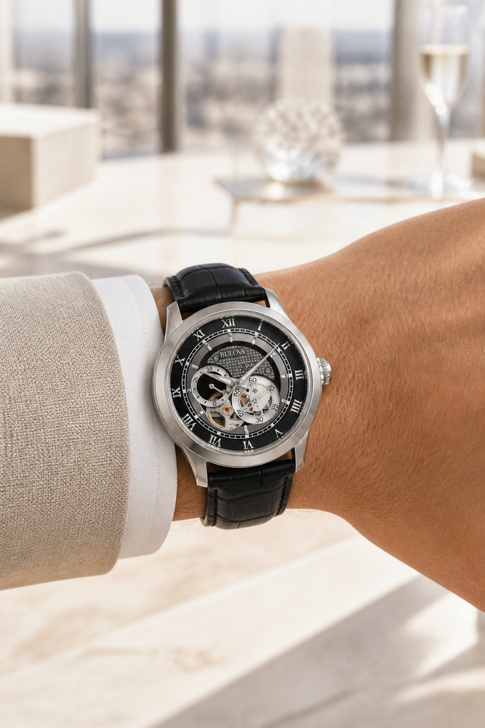 Bulova Sutton Black Leather 96A135 - view 1