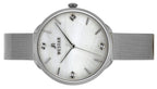 Westar Zing Crystal Accents Stainless Steel Mesh White Mother Of Pearl Dial Quartz 00128STN11 Women's Watch