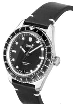 Oris Divers Sixty Five 12H Lederarmband Schwarzes Zifferblatt Automatik 01 400 7772 4054-07 5 20 82 100M Herrenuhr