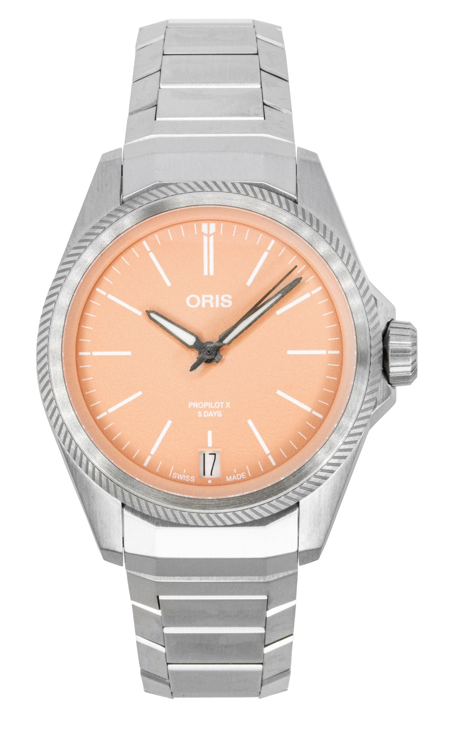 Oris Propilot X Calibre 400 Titan Lachsfarbenes Zifferblatt Automatik 01-400-7778-7158-07-7-20-01TLC 100M Unisex-Uhr