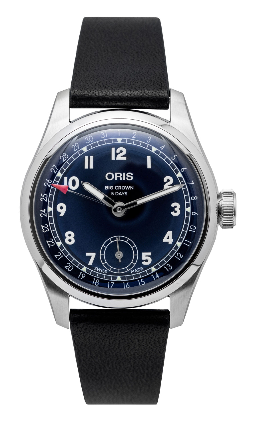 Oris Big Crown Pointer Date Kaliber 403 Lederarmband Blaues Zifferblatt Automatik 01-403-7776-4065-07-5-19-11 Herrenuhr