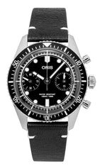 Oris Divers Sixty-Five Chronograph Lederarmband Schwarzes Zifferblatt Automatik 01-771-7791-4054-07-6-20-01 100M Herrenuhr