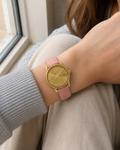 Gucci G-Timeless 29 mm Gold Bee Dial Watch YA1265041 worn on wrist