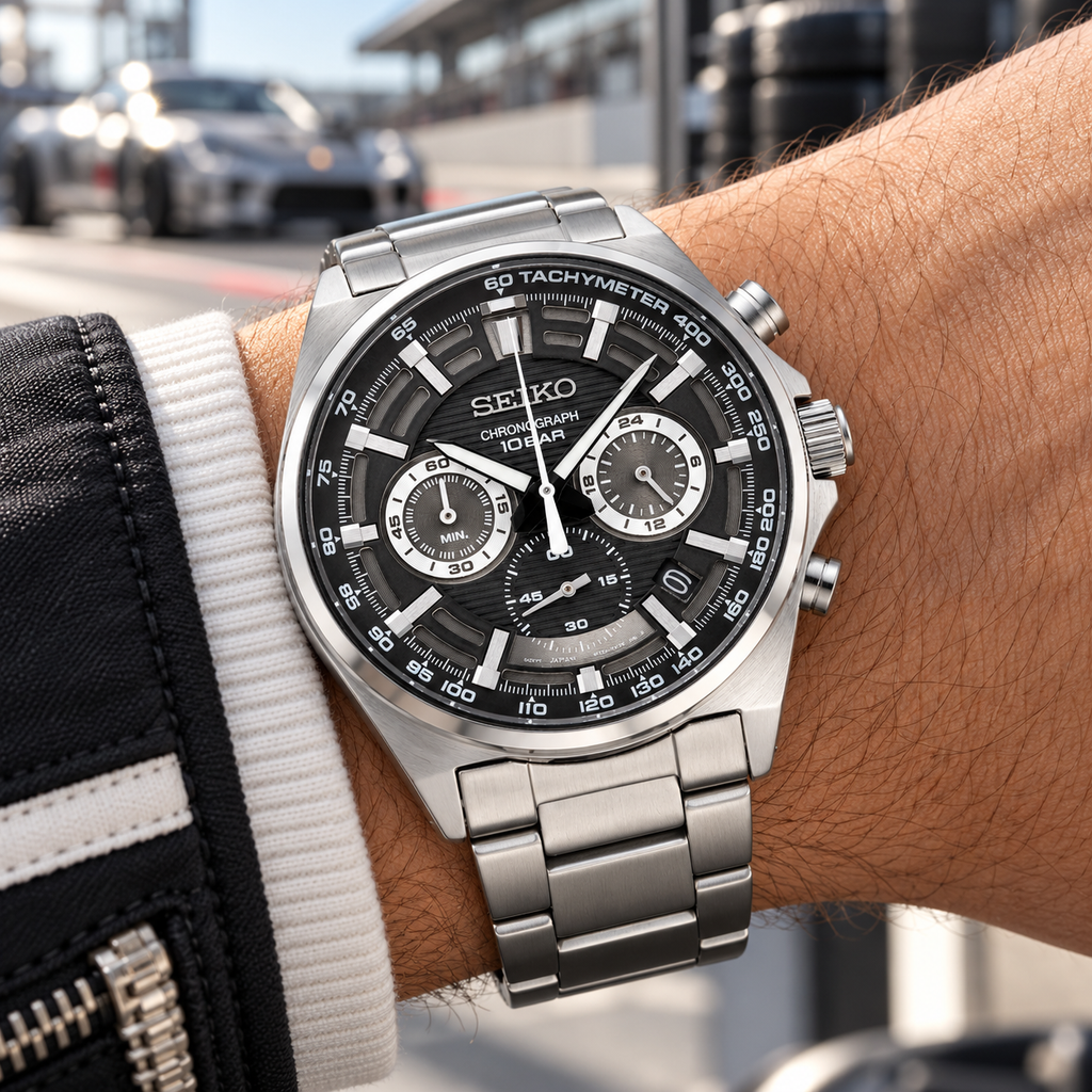 Seiko Essentials SSB397P1 Quartz Chronograph 41mm Men's Watch - wrist lifestyle