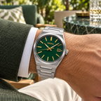 Seiko SUR601P1 Green Dial Quartz 38.9mm Men's Watch - wrist lifestyle