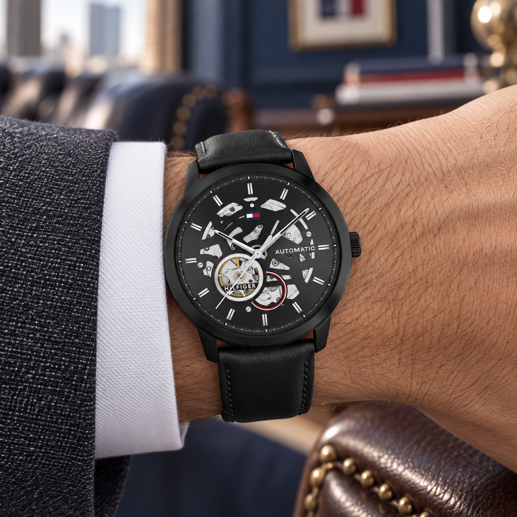 Tommy Hilfiger Henry Automatic 1710659 men's watch on wrist