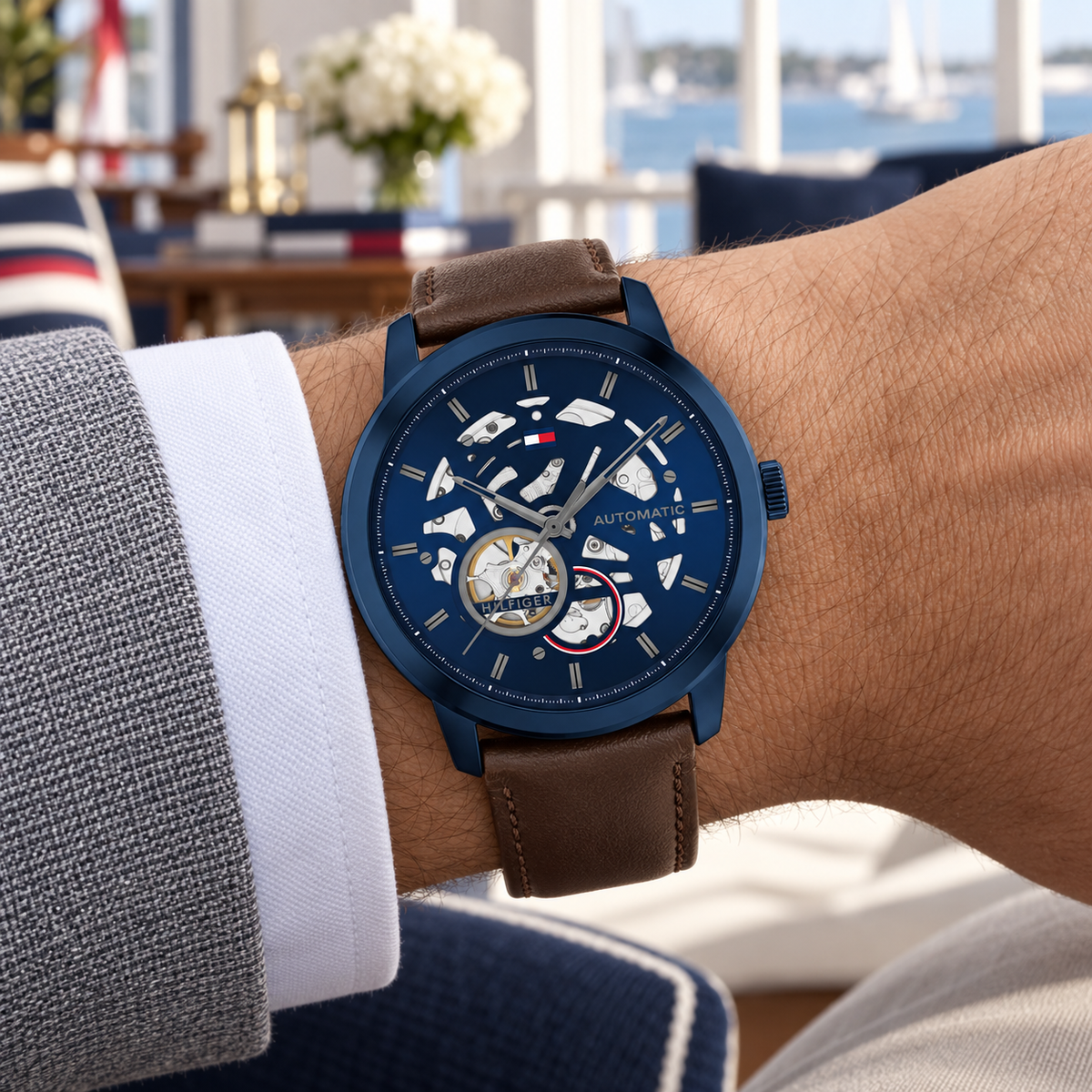 Tommy Hilfiger Henry Automatic 1710660 men's watch on wrist