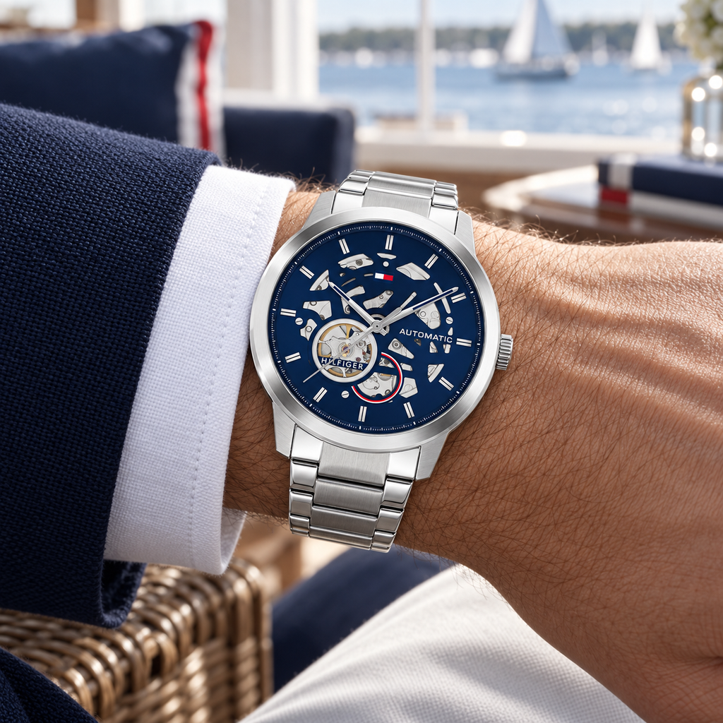 Tommy Hilfiger Henry Automatic 1710661 men's watch on wrist