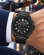 Tommy Hilfiger Morgan Men's Multifunction Watch – Black Steel Bracelet, 48mm – 1710690 – On-wrist hero