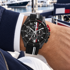 Tommy Hilfiger Bank Chronograph 1792168 men's watch on wrist