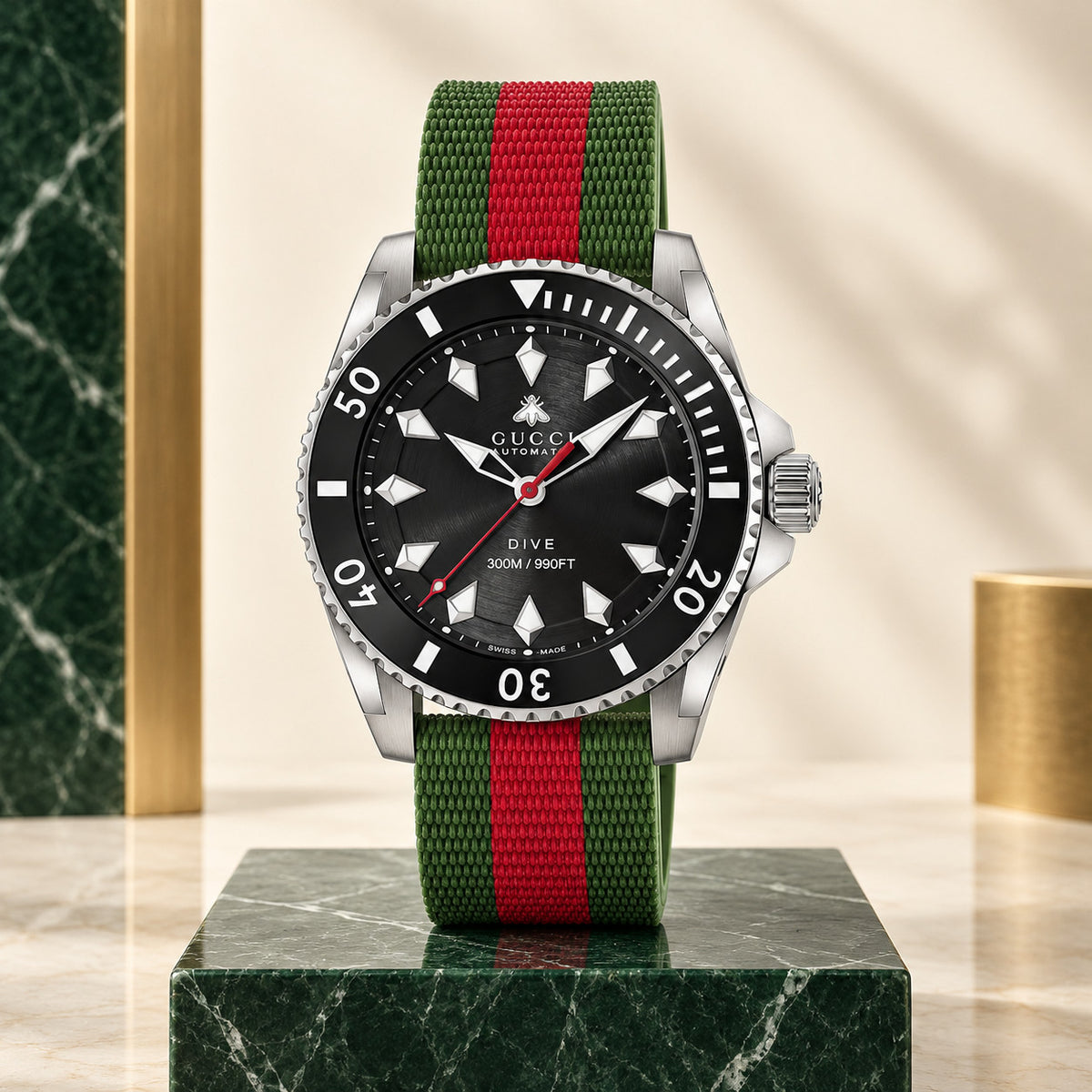 Gucci Dive 40 mm Black Watch – YA136349