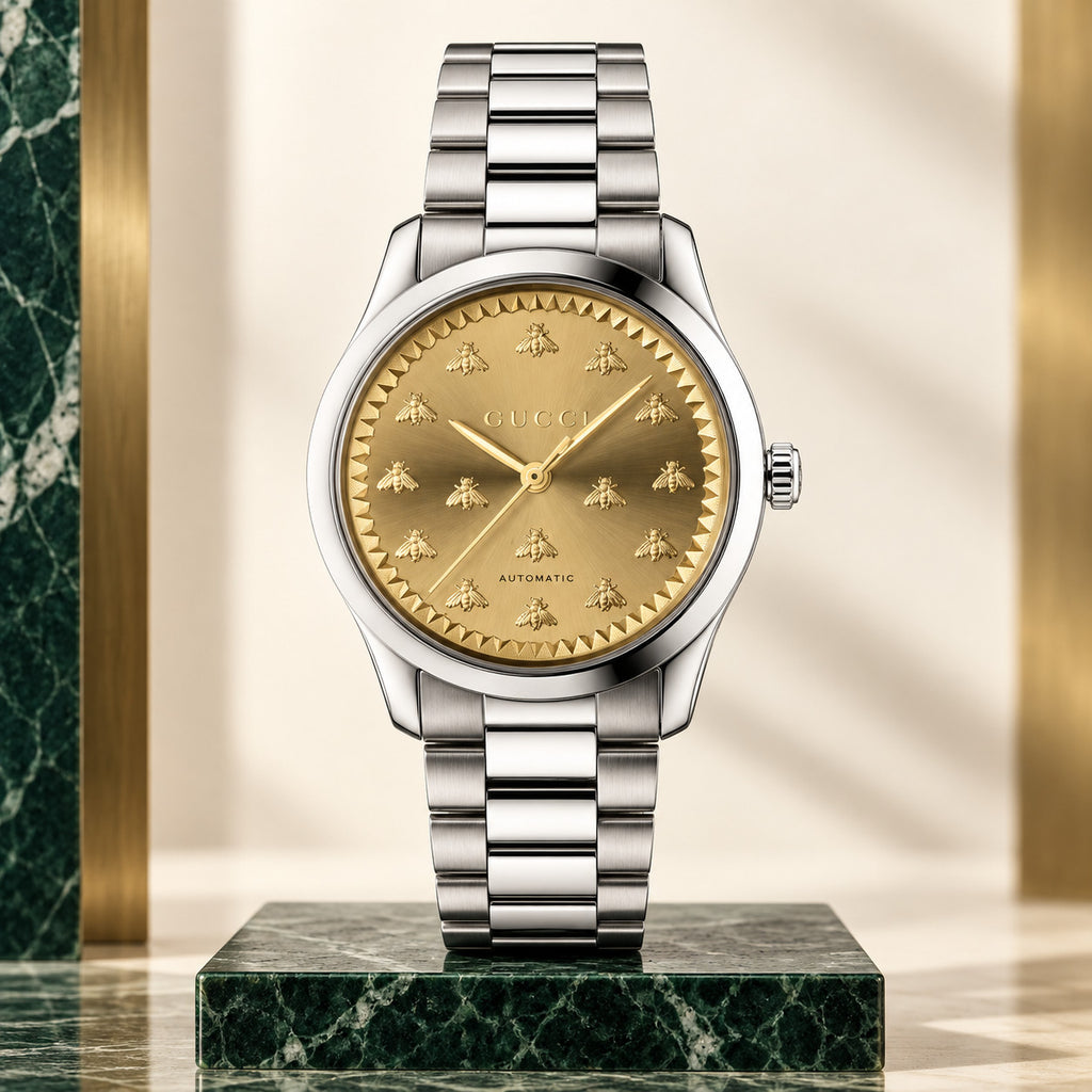 Gucci G-Timeless Multi-Bee 38 mm Champagne-gold with bee motifs Watch – YA1264191