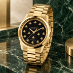 Gucci G-Timeless 18K Goud 38 mm Automatisch horloge met zwarte wijzerplaat – YA1264196