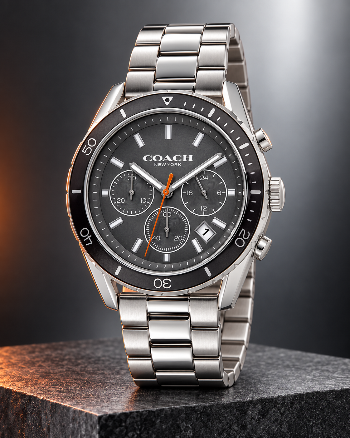 Coach Preston men's chronograph 14602515 studio product view
