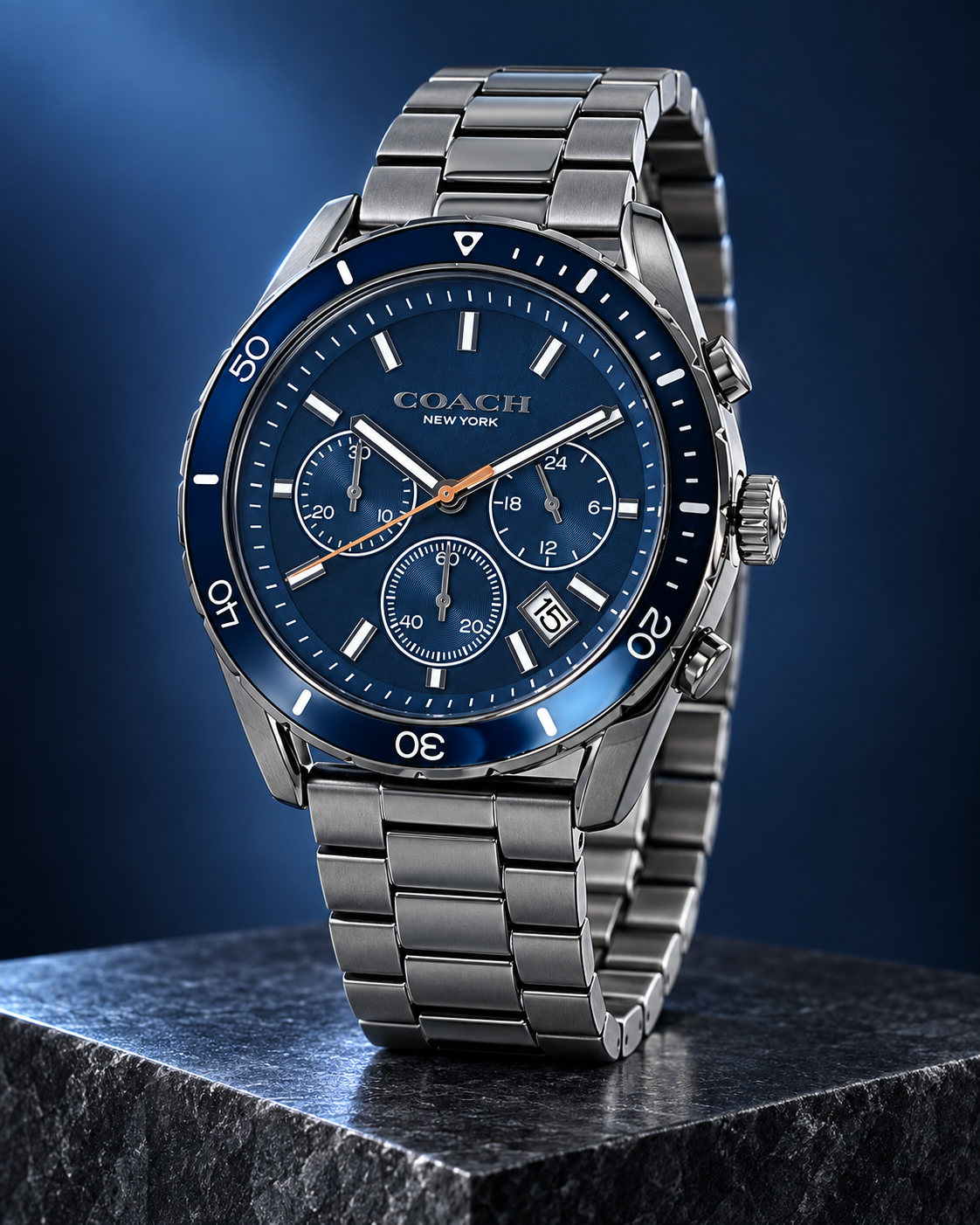 Coach Preston men's chronograph 14602516 studio product view