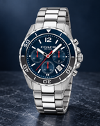 Coach Kent 14602555 navy and silver chronograph studio hero