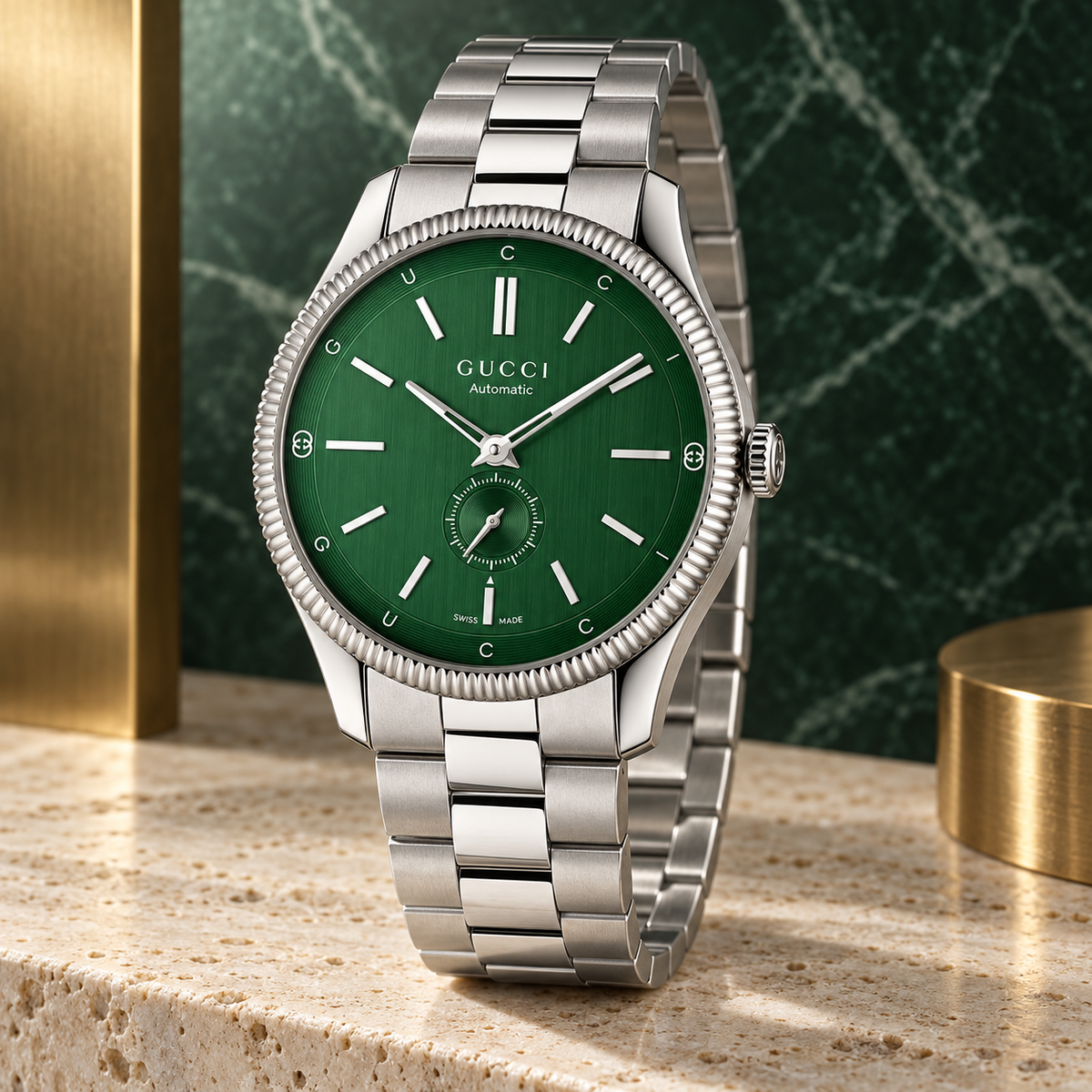 Gucci G-Timeless Automatic 40mm Green Dial Men’s Watch – YA126397