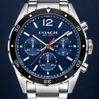 Coach Sullivan Sport men's chronograph 14602032 dial macro