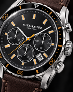 Coach Preston men's chronograph 14602514 dial macro