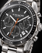 Coach Preston men's chronograph 14602515 dial macro