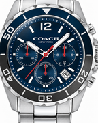 Coach Kent 14602555 navy chronograph dial macro