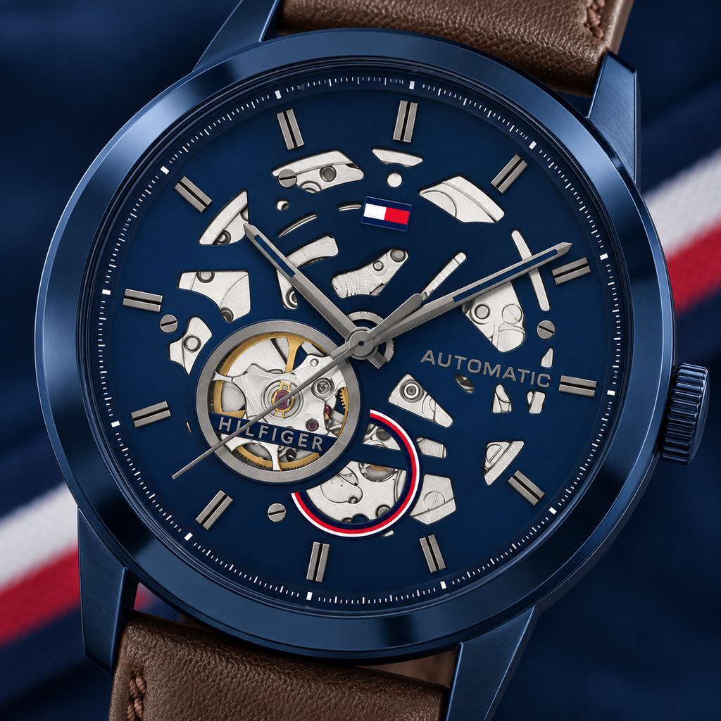 Tommy Hilfiger Henry Automatic 1710660 dial macro