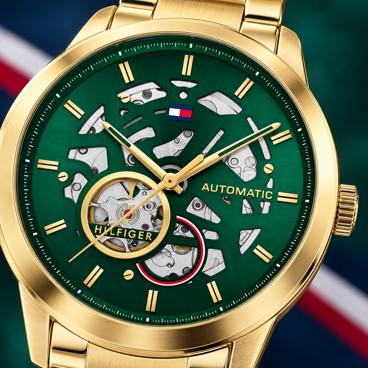 Tommy Hilfiger Henry Automatic 1710662 dial macro