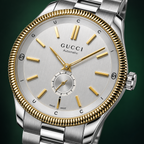 Gucci G-Timeless Automatic 40mm Two-Tone Silver Dial Men’s Watch – YA126390