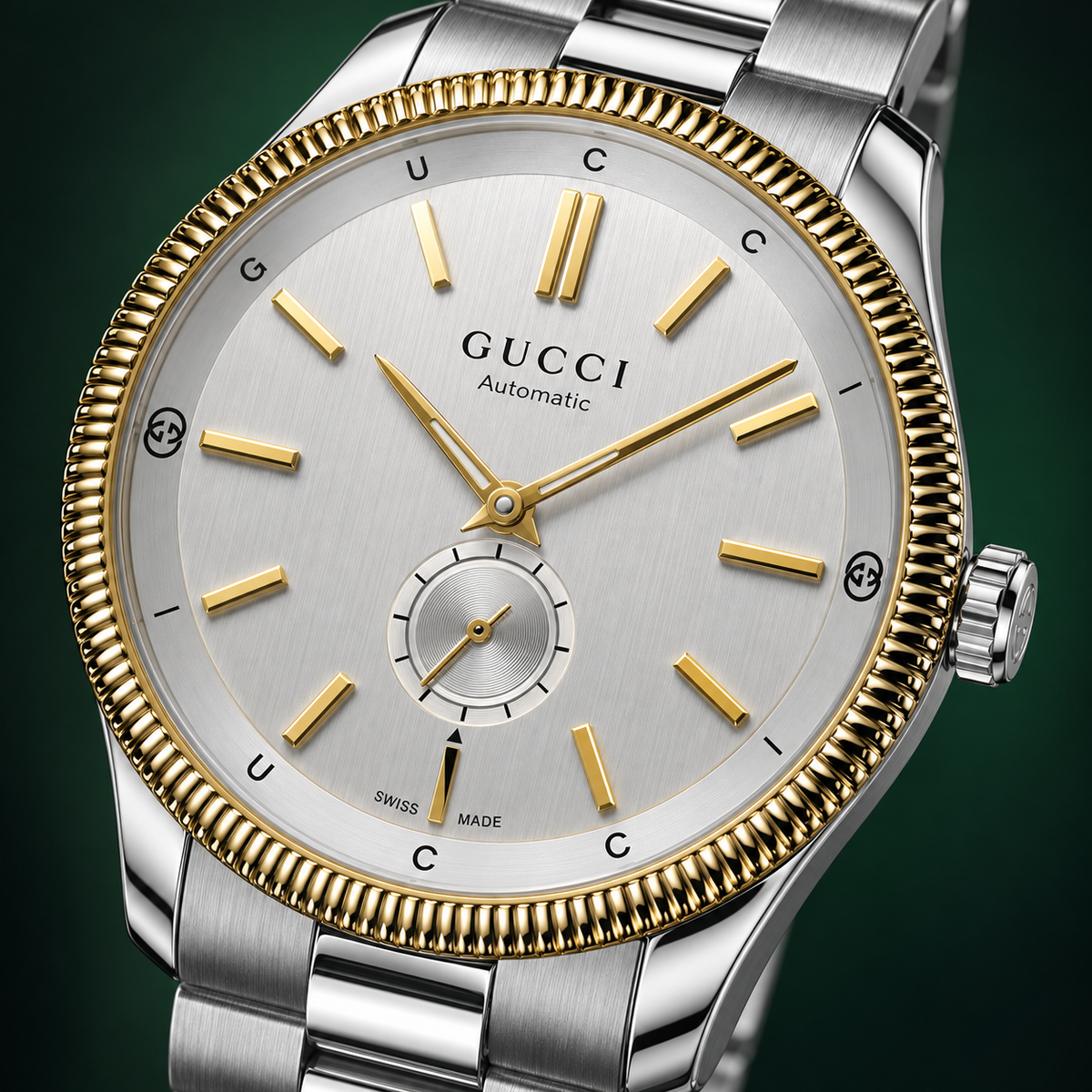 Gucci G-Timeless Automatic 40mm Two-Tone Silver Dial Men’s Watch – YA126390
