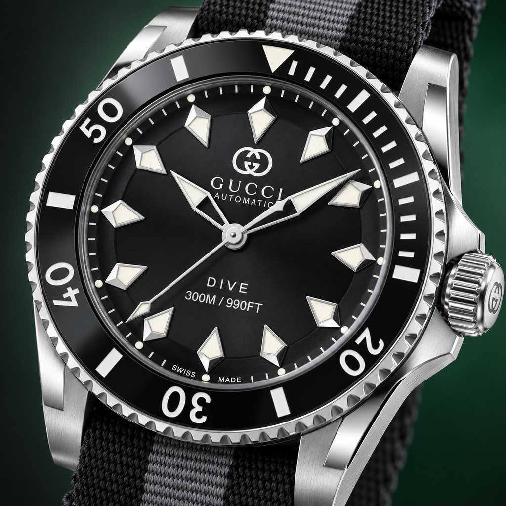 Gucci Dive Automatic 40mm Black Nylon Men’s Watch – YA136365