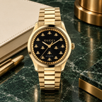 Gucci G-Timeless 18K Goud 38 mm Automatisch horloge met zwarte wijzerplaat – YA1264196