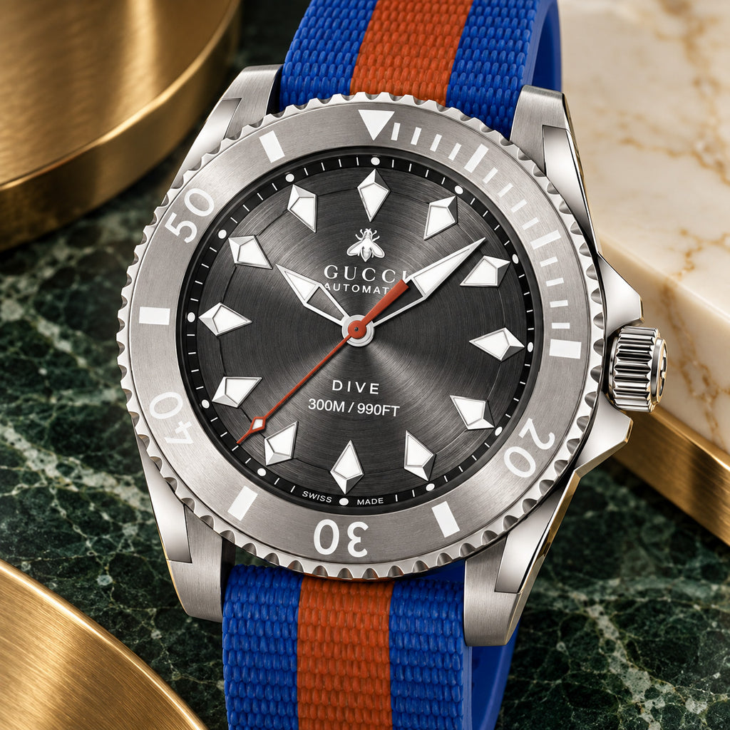 Gucci Dive 40 mm Dark grey Watch – YA136352