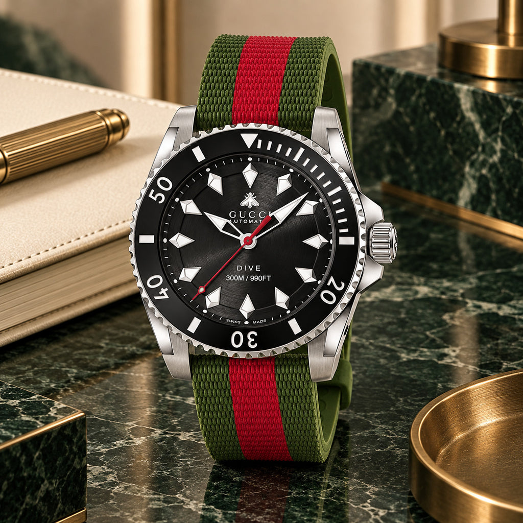 Gucci Dive 40 mm Black Watch – YA136349