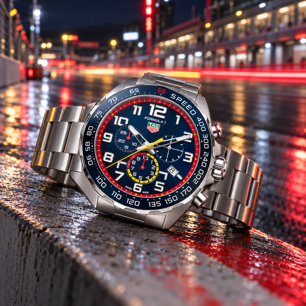 TAG Heuer Formula 1 CAZ101AL.BA0842 night racetrack setting