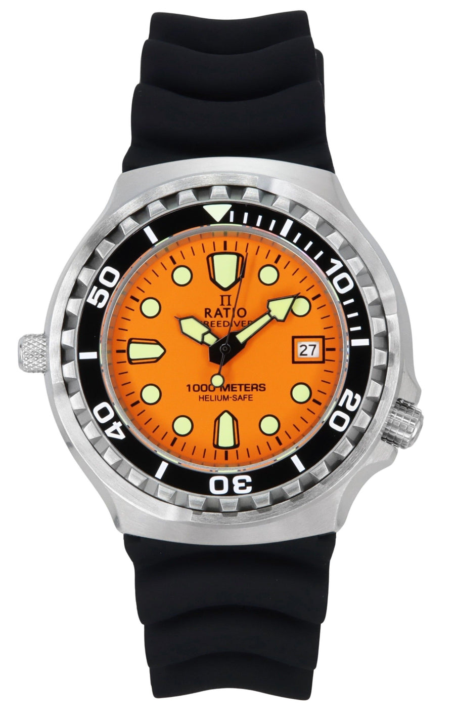 Ratio FreeDiver Version 02 Helium Safe 1000M Saphir Quarz Orange Zifferblatt 1038EF102V-ORG-V02 Herrenuhr