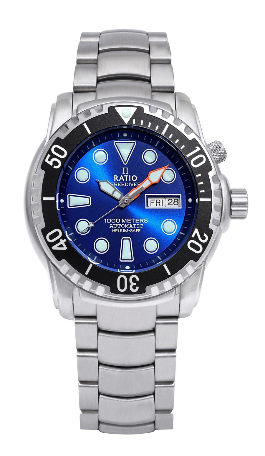 Ratio FreeDiver Helium-Safe 1000M Saphir Automatik 1068HA96-34VA-BLU Herrenuhr