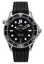 Omega Seamaster Kautschukarmband Schwarzes Zifferblatt Automatik Taucheruhr 210.32.42.20.01.001 300M Herrenuhr