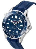 Omega Seamaster Kautschukarmband Blaues Zifferblatt Automatik Taucheruhr 210.32.42.20.03.001 300M Herrenuhr