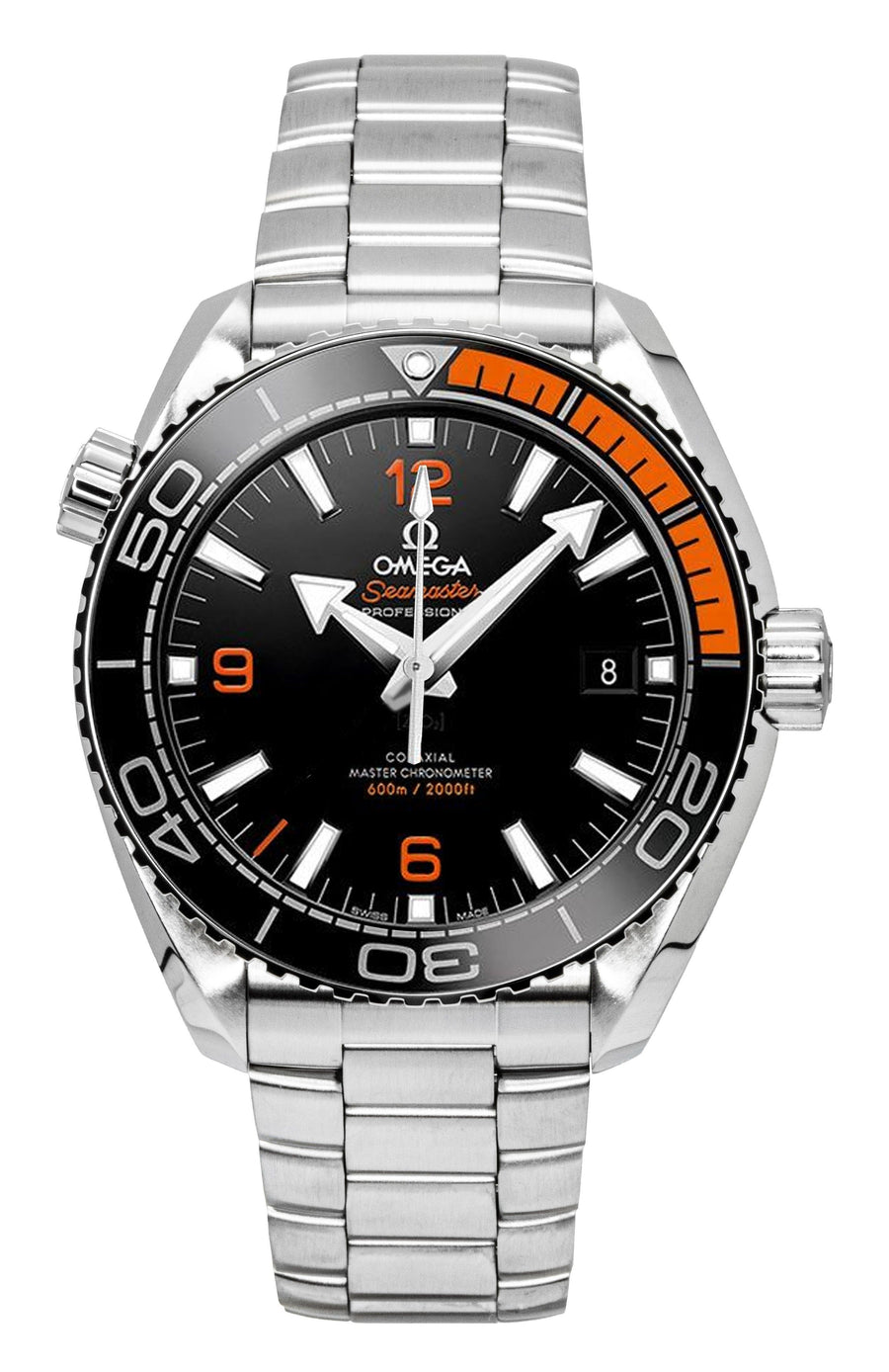 Omega Seamaster Planet Ocean Edelstahl Schwarzes Zifferblatt Automatik Taucheruhr 215.30.44.21.01.002 600M Herrenuhr