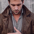 Men's Skull Ankh Pendant Necklace