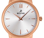 Westar Profile Rose Gold Tone Stainless Steel Silver Dial Quartz 40215PPN607 Women's Watch