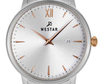 Westar Profile Two Tone Stainless Steel Silver Dial Quartz 40215SPN607 Women's Watch