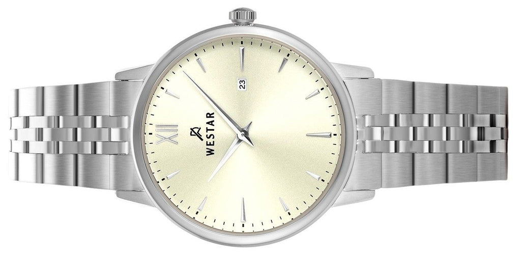 Westar Profile Stainless Steel Light Champagne Dial Quartz 40215STN102 Women's Watch
