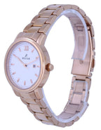 Westar White Dial Rose Gold Tone Stainless Steel Quartz 40245 PPN 601 Women's Watch