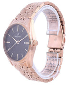 Westar Black Dial Rose Gold Tone Stainless Steel Quartz 50210 PPN 603 Men's Watch