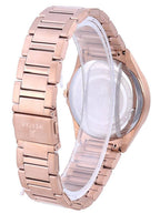 Westar Black Dial Rose Gold Tone Stainless Steel Quartz 50212 PPN 603 Men's Watch
