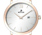 Westar Profile Leather Strap Silver Dial Quartz 50214PPN627 Men's Watch