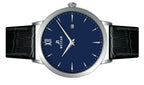 Westar Profile Leather Strap Blue Dial Quartz 50214STN104 Men's Watch