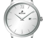 Westar Profile Leather Strap Silver Dial Quartz 50214STN107 Men's Watch