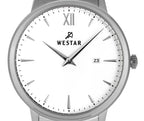 Westar Profile Stainless Steel White Dial Quartz 50215STN101 Men's Watch